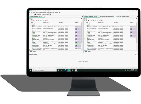 Capture d’écran du logiciel NI TestStand