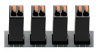 Close-up of a snap-in connector on a NI C Series DAQ module