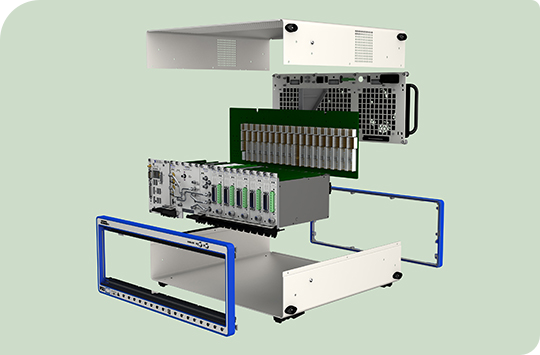 Explosions-Darstellung des Ni-Pxi-Chassis