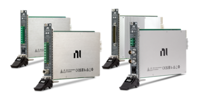 NI PXI source measure unit modules for precision source and measurement.