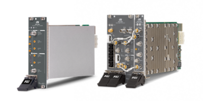 NI PXI vector signal transceiver modules for RF and baseband testing.