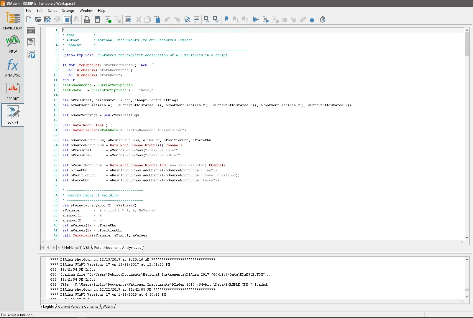 Automatice tareas en DIAdem con scripts para ahorrar tiempo y dinero