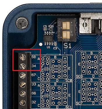 SCB-68A Screw Terminal Breakout Pins 68 and 34