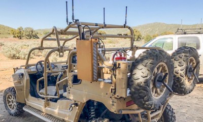 Durch die Kombination des NI USRP X310 mit Open-Source-Software setzt SkySafe neue Algorithmen von seinem robusten Verteidigungssystem ein, das auf einem Militärfahrzeug montiert ist. 