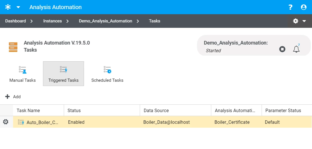 Analysis Scripts can be configured to trigger in three different ways