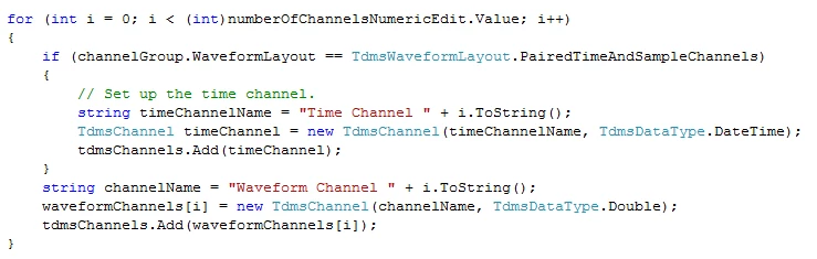 Measurement Studio includes a built-in TDM Streaming .NET Class Library