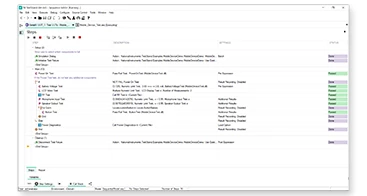 A software application showing data on a monitor