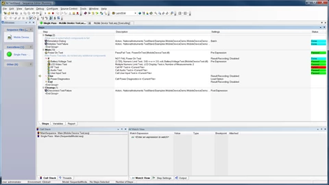 TestStand Sequence Editor