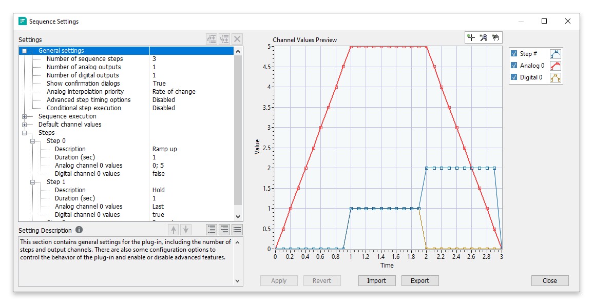 FlexLogger Sequencer 플러그인 스크린샷 