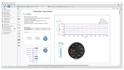 An infographic titled “NI HIL Test Solution” showcasing an integrated test system. It features a 3D technical rendering of a multitier equipment rack on the left, with callouts on the right identifying key components: NI software (VeriStand, TestStand, LabVIEW, and SystemLink), PXI for high-speed I/O and FPGA models, SLSC for signal conditioning and fault insertion, connectivity for DUT (ECU/LRU) interfacing, and RMX for programmable loads and power.