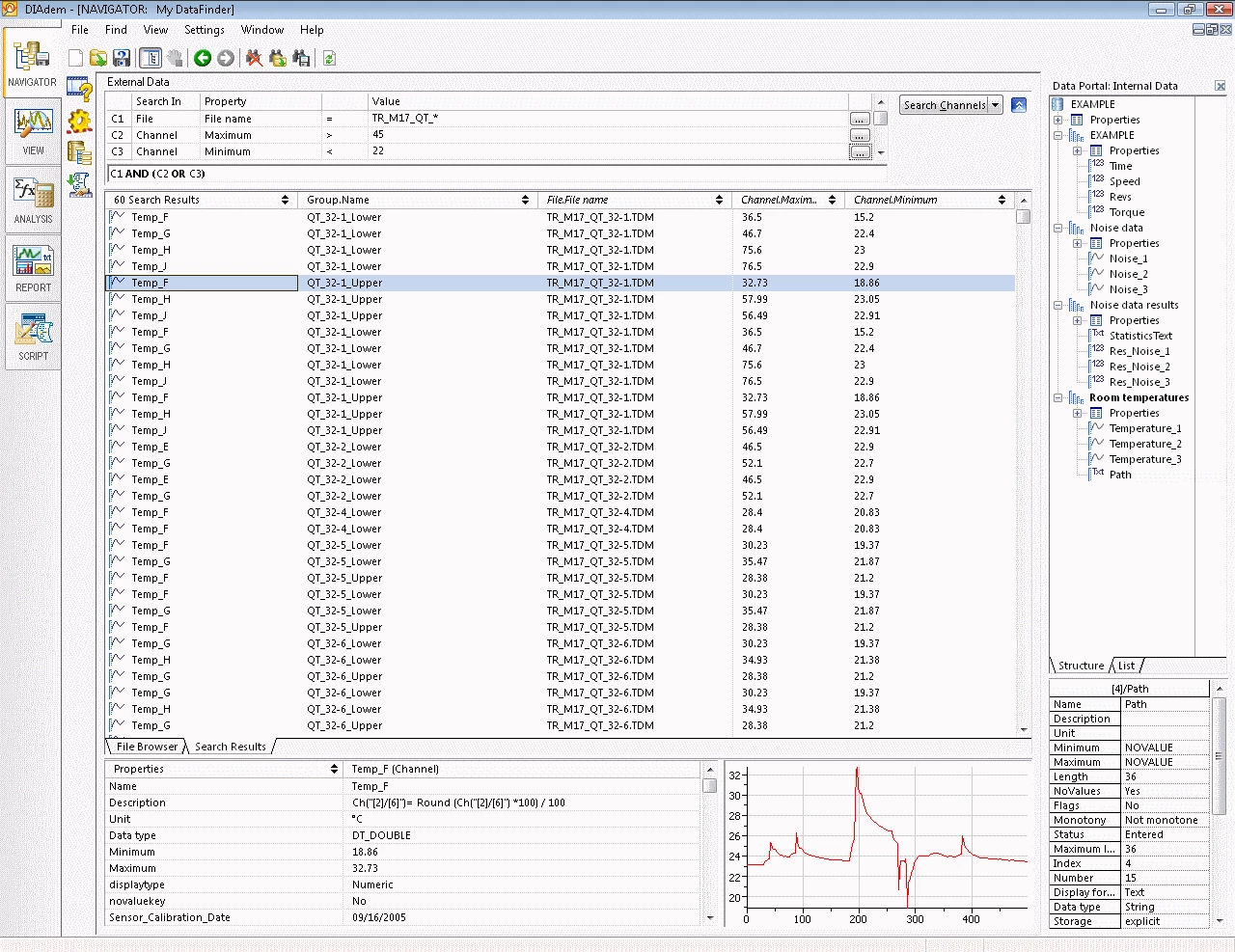 Using the Advanced Search, you can quickly find trends and correlations within your test data.