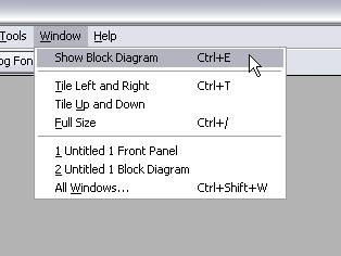 GUI - Block diagram window