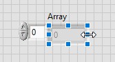 GUI - Drag the right side of the array to expand it and display multiple elements.
