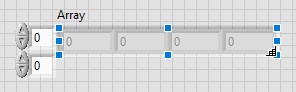 GUI - Drag the corner of the array to expand it and display multiple rows and columns.