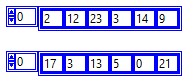 Diagram - Create and initialize two 1D array constants, containing six numeric elements.