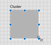 GUI - Cluster shell before resize.