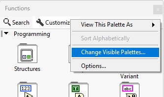 GUI - Change Visible Categories in the functions palette