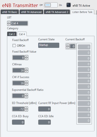 LBT Cat 4 configuration capabilities