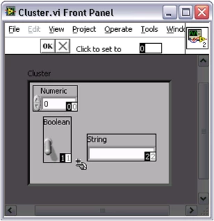 GUI - Cluster.vi Front Panel