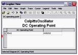 Grapher View results for the DC Operating Point Analysis