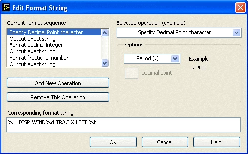 Dialog Box - Edit Format String Wizard