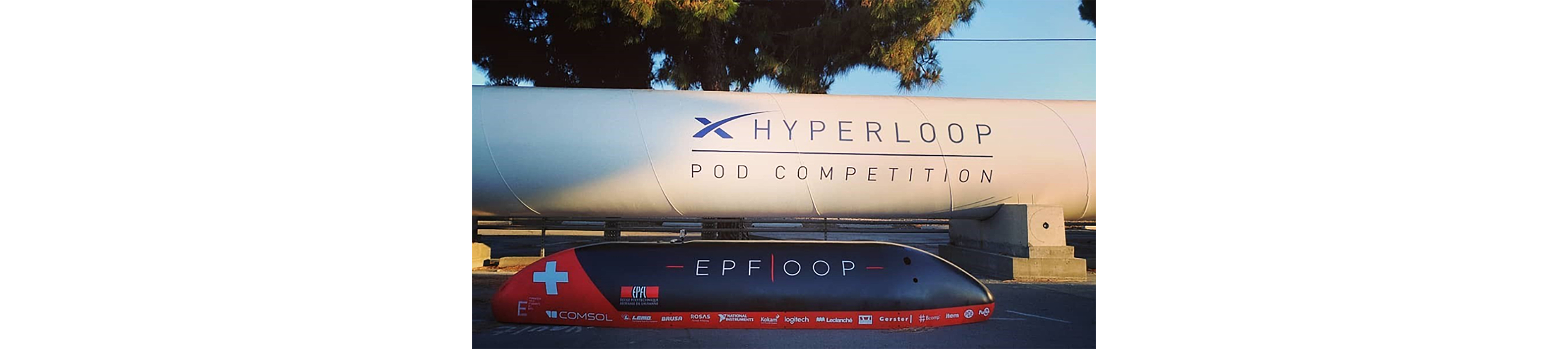 EPFLoop lance sa nacelle dans le tube à vide de 1,6 km sur la piste d’essai Hyperloop adjacente au siège de l’AC Hawthorne de SpaceX.
