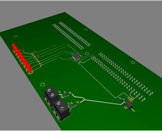 Daughter Card Top View (3D)