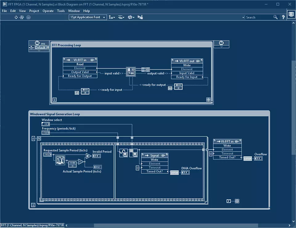 Desarrolle código robusto y determinístico para implementarlo en su sistema embebido autónomo rápidamente utilizando cientos de bibliotecas pre-escritas de LabVIEW y controladores de hardware.