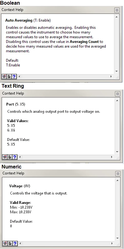 GUI - Control Context Help