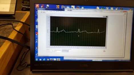 Ausgangssignalverlauf eines EKGs in LabVIEW