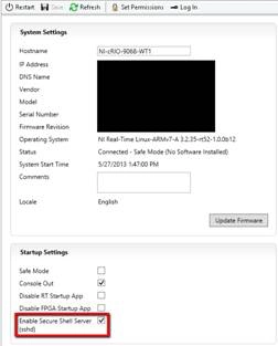 You can find the Enable Secure Shell Server (sshd) option on the System Settings tab