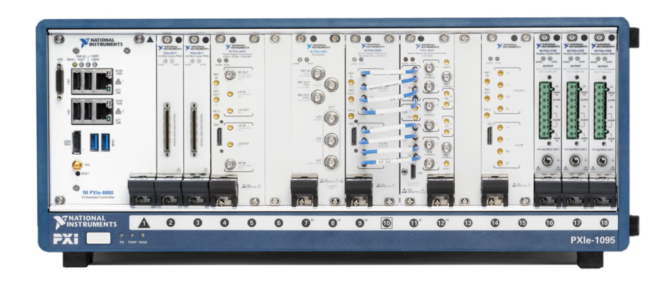 The mmWave VST shares the same foundational resources with any PXI instrument from NI to streamline test program creation, simplify triggering and synchronization, and maximize measurement speed.