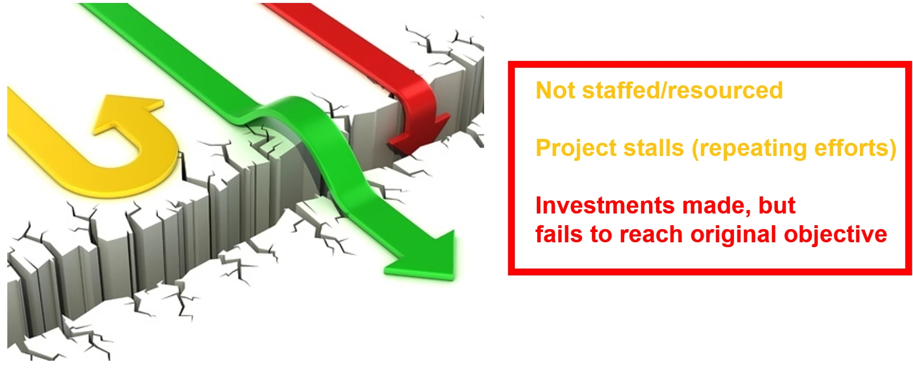 reasons for standardization efforts failing