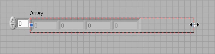 GUI - Drag the right side of the array to expand it and display multiple elements.