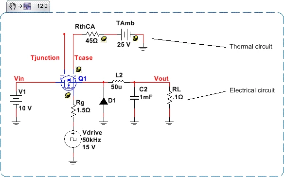 Thermal Modeling Using New Infineon MOSFET Models for a Buck Converter