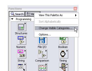 GUI - Change Visible Categories in the functions palette